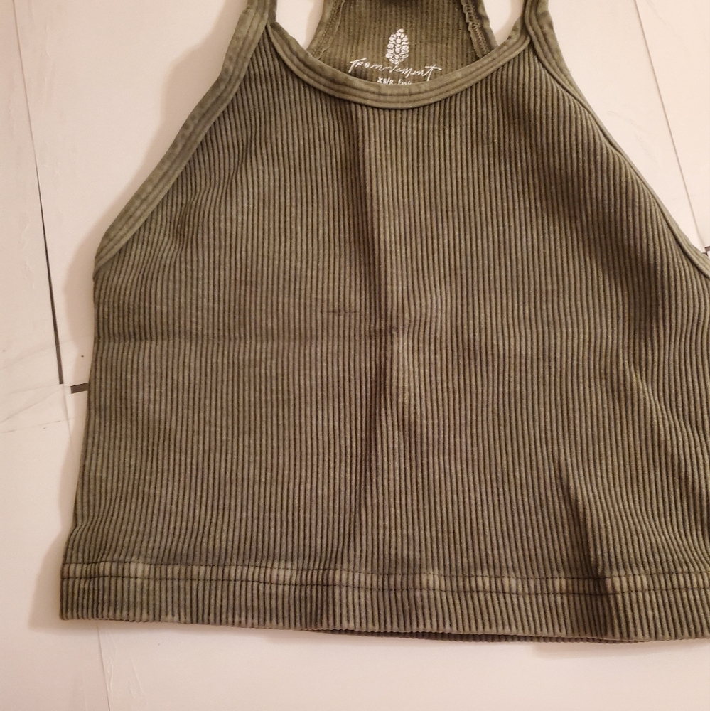 New without tags free people green runs crop top sizes xs/s & M/L - Picture 5 of 7